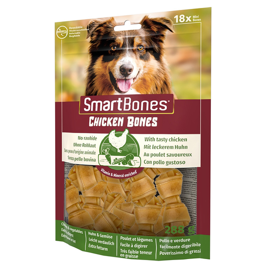 SmartBones Chicken Bones med kyckling, för små hundar Ekonomipack: 3 x 18 st
