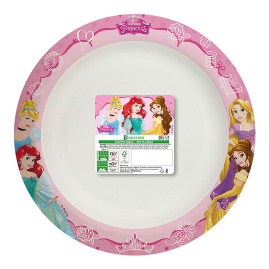 Papperstallrikar Disneyprinsessor FSC - 8-pack