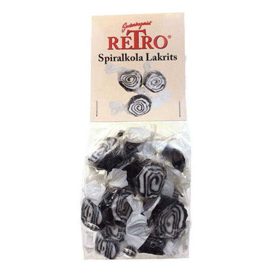 Spiralkola Lakrits - 125 gram