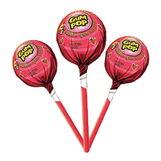 Gum Pop Extra Sur Jordgubb Klubbor Storpack - 48-pack