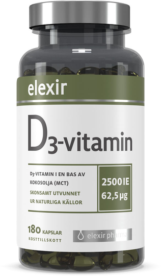 Elexir D3 Vitamin 2500IE 180 kapslar