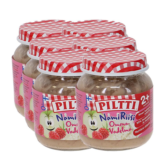Piltti Puré Äpple & Hallon 6-pack