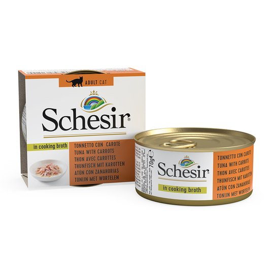 Schesir i buljong 6 x 70 g - Tonfisk med morötter