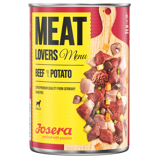 Ekonomipack: Josera Meatlovers Menü 12 x 800 g - Nötkött & potatis