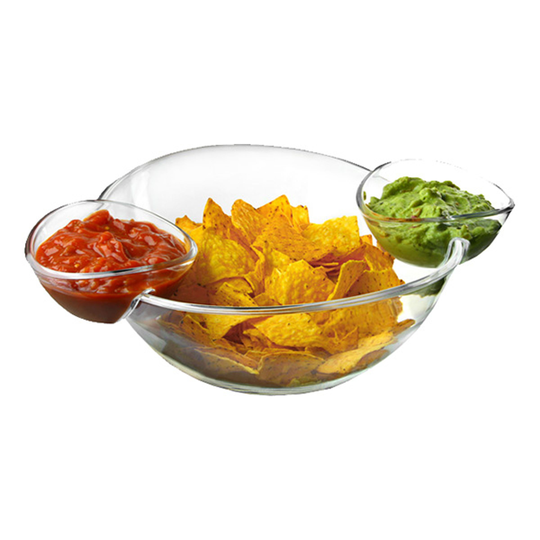 Chips- & Dippskål i Glas