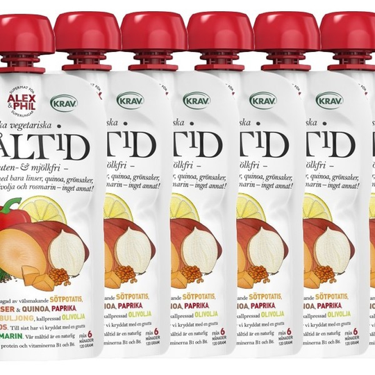 AlexΦl måltid med sötpotatis, röda linser & rosmarin, 6-pack
