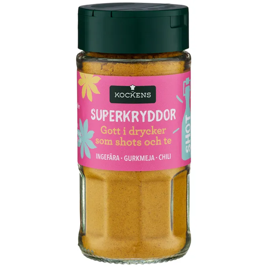 Kockens Superkryddor Dryck - Ingefära, Gurkmeja, Chili