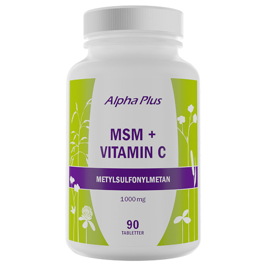 Alpha Plus MSM + Vitamin C 90 tabletter