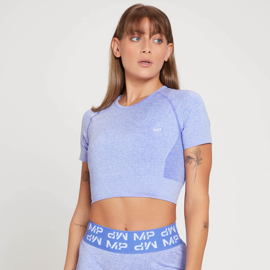MP Women's Curve Crop Short Sleeve T-Shirt - Lila - XXS