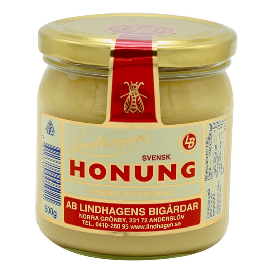 Powerfruits Lindhagens Svensk Honung EKO Raw 500 g