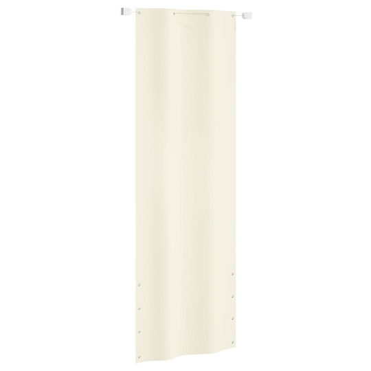vidaXL Balkongskärm gräddvit 80x240 cm oxfordtyg