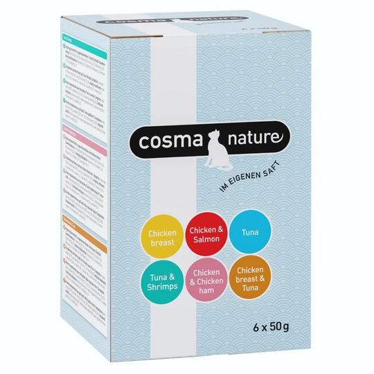 Cosma Nature i portionspåse 6 x 50 g - Blandpack (6 sorter)