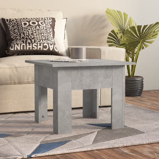 vidaXL Soffbord betonggrå 55x55x42 cm spånskiva