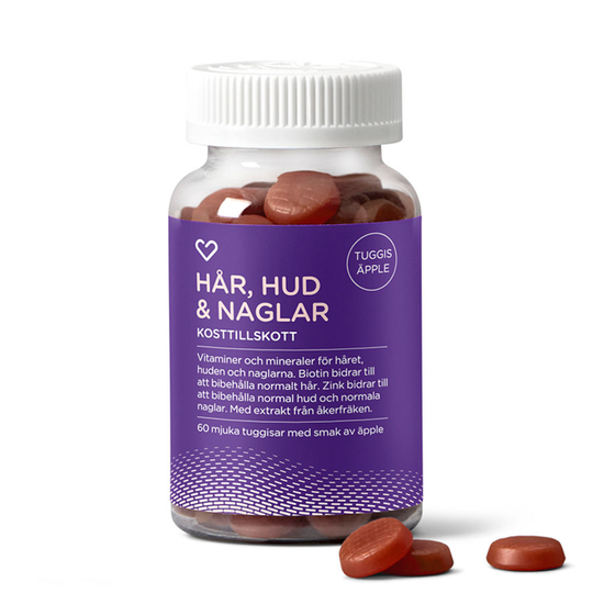 Hjärtats Hår, hud & naglar Tuggtablett 60st