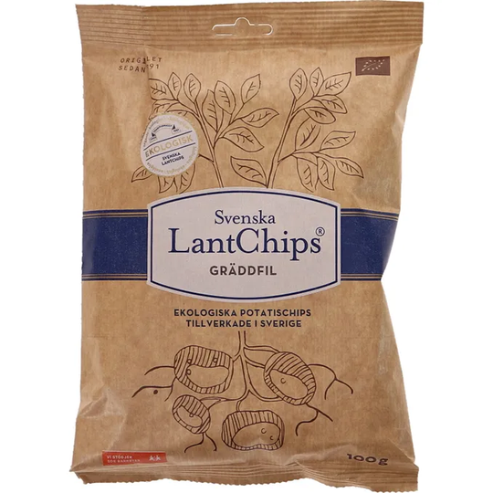 Svenska LantChips 2 x Chips Gräddfil Eko