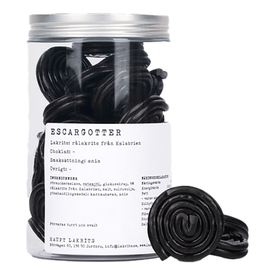 Haupt Lakrits Escargotter - 250 gram