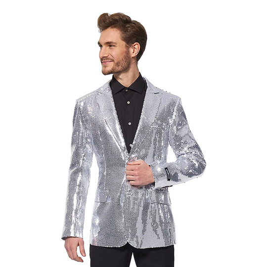 Suitmeister Sequins Silver Herr Kavaj - Small