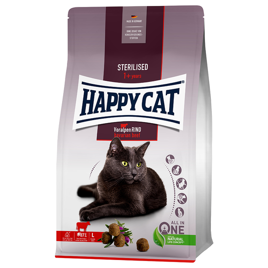 Happy Cat Sterilised Adult Bavarian Beef - 4 kg