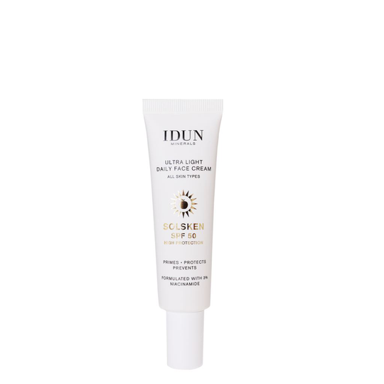 IDUN Minerals Ultra Light Daily Face Cream Solsken SPF50 30 ml