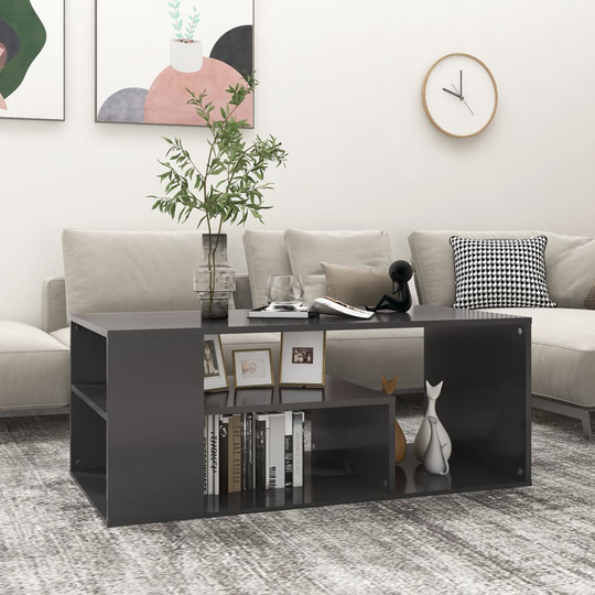 vidaXL Soffbord grå 100x50x40 cm spånskiva