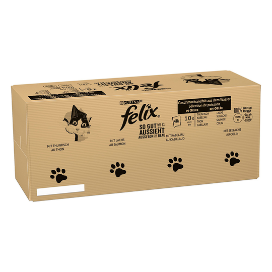 Ekonomipack: Latz "As good as it looks" Adult Pouches 80 x 85 g - Fiskmix: (Tonfisk, Lax, Torsk, Sej)
