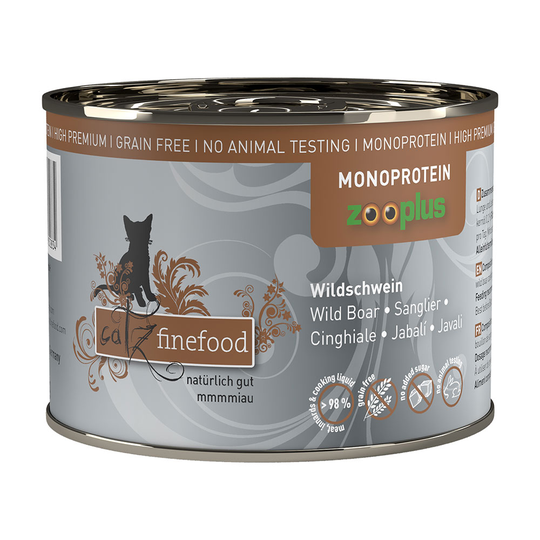 catz finefood Monoprotein zooplus 6 x 200 g - Vildsvin
