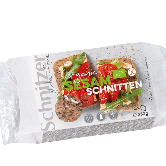 Schnitzer Glutenfritt Ekologiskt Bröd Sesamskivor 250 g