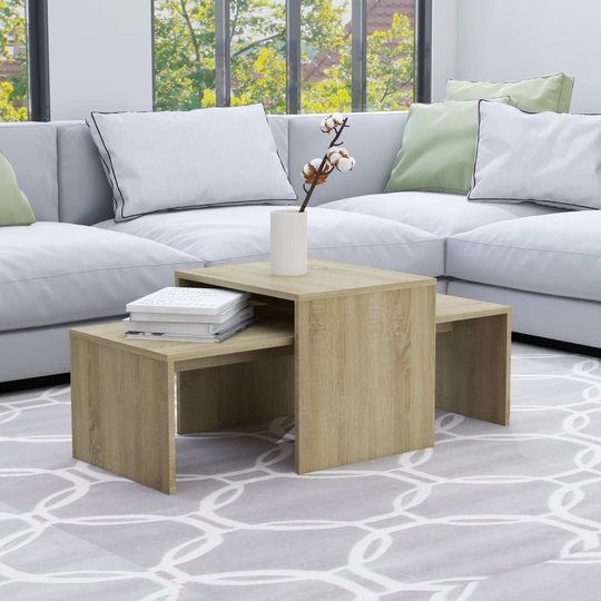 vidaXL Soffbord sonoma-ek 100x48x40 cm spånskiva