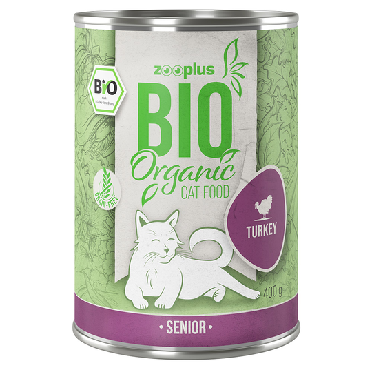 zooplus Bio Senior Kalkon med morötter - 6 x 400 g