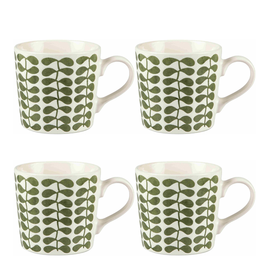 Tina - Vegetable Mugg 4-pack Vit/Grön