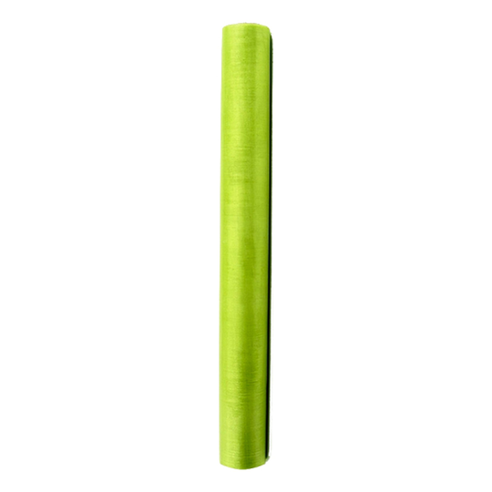 Organzatyg på Rulle - Limegrön