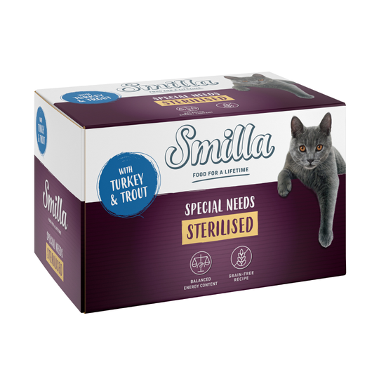 Smilla Sterilised portionsform 6 x 100 g - Kalkon & öring