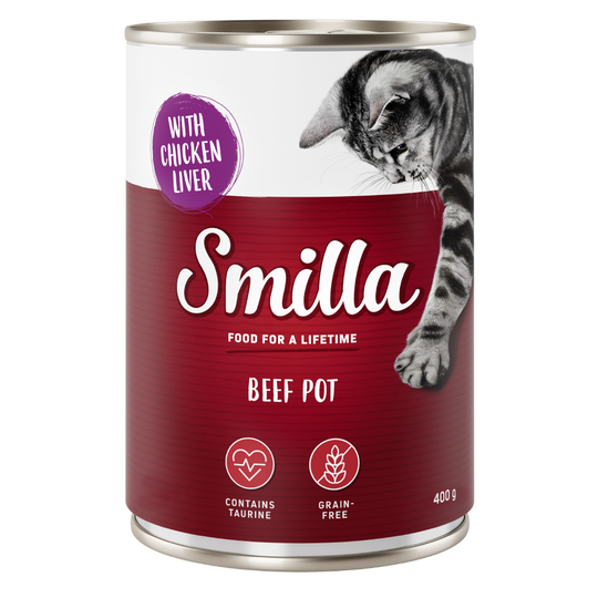 Smilla Beef Pot 6 x 400 g Nötkött & kycklinglever