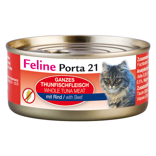 Feline Porta 21 6 x 156 g - Tonfisk med nötkött - spannmålsfritt