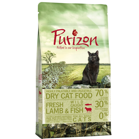 Blandat provpack Purizon Adult 2 x 400 g Fish och Lamb & Fish