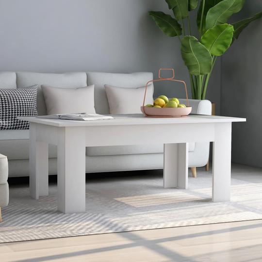 vidaXL Soffbord vit 100x60x42 cm konstruerat trä
