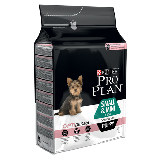 Ekonomipack: 2 eller 3 påsar Pro Plan till extrapris! - Small & Mini Puppy Sensitive Skin OPTIDERMA (3 x 3 kg)