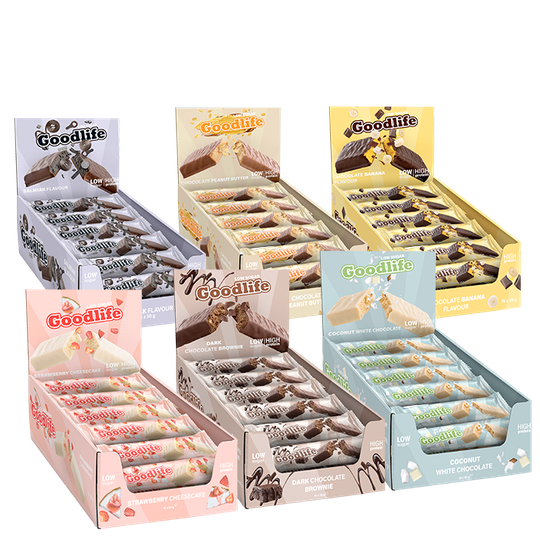 90 x Goodlife Low Sugar, 50 g BIG BUY, Proteinbars
