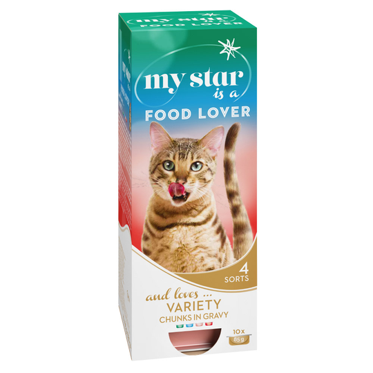 My Star is a Food Lover - blandpack med sås - Ekonomipack: 30 x 85 g (4 sorter)