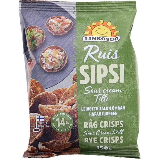 Linkosuo Råg Crisps med Gräddfil & Dill