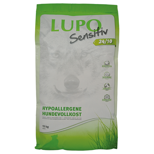 Ekonomipack: 2 x 15 kg Lupo Sensitive hundfoder - 24/10