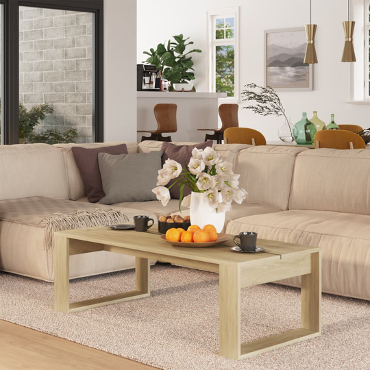 vidaXL Soffbord sonoma-ek 110x50x35 cm spånskiva