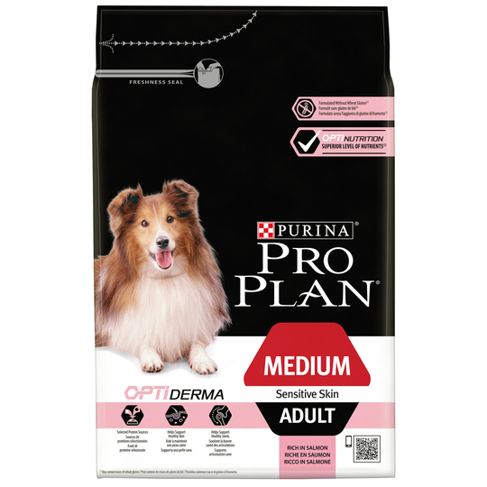 Pro Plan Medium Adult Sensitive Skin Salmon OPTIDERMA 7 kg
