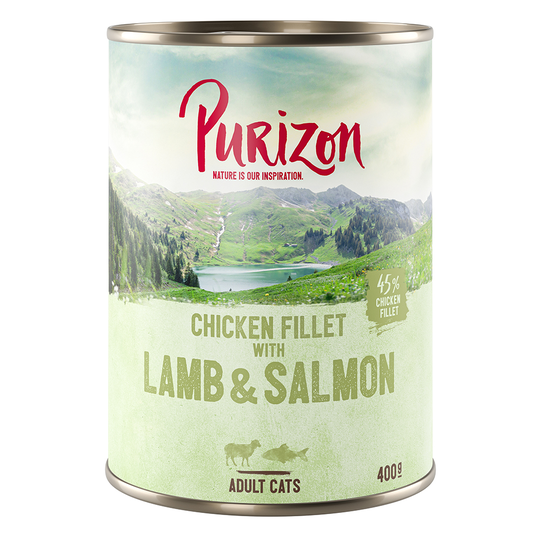 Purizon Adult - Grain Free 6 x 400 g - Kycklingfilé med lax & lamm