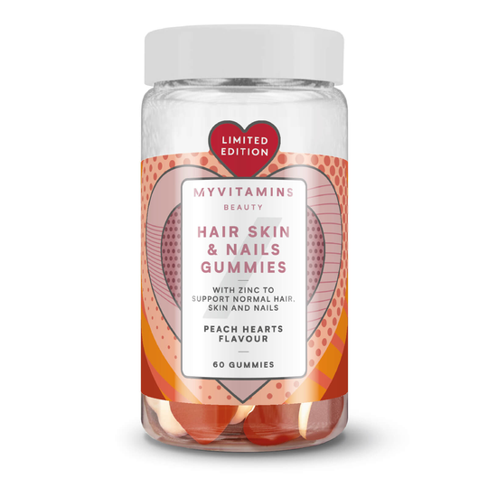 Hair, Skin and Nails Gummies - Persikohjärtan - 60gummies - Peach Heart