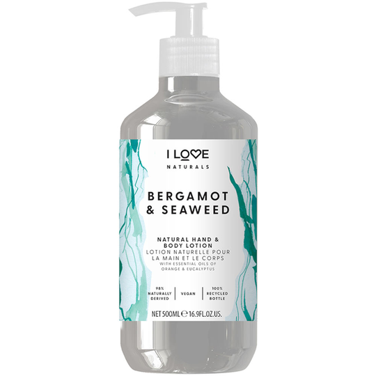 I Love Naturals Hand & Body Lotion Bergamot & Seaweed 500 ml