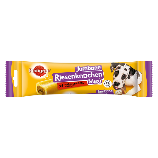 2 + 1 på köpet! 3 x Pedigree Jumbone - Rind: Maxi (3 x 180)
