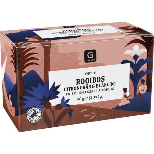 Garant Rooibos Örtte Citrongräs & Blåklint 40 g