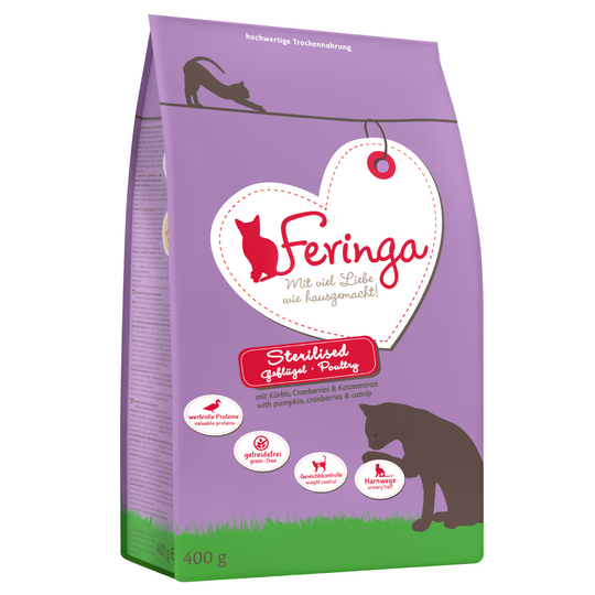 Prova-på-erbjudande! 400 g Feringa torrfoder till sparpris! - Adult Sterilised Fjäderfä
