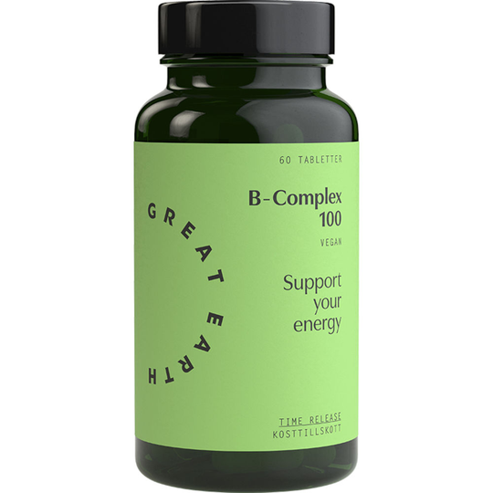 Great Earth B-Complex 100 mg 60 tabletter